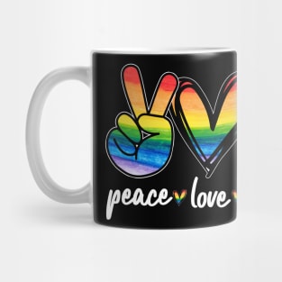 peace love equality LGBT pride Mug